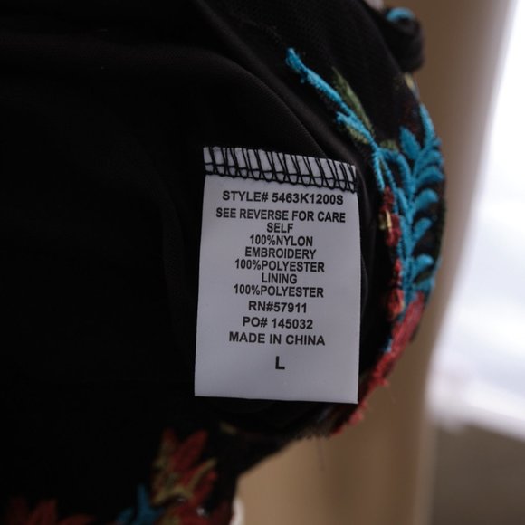 Superfoxx Floral Embroidered Sheath Dress Large NWT - Picture 7 of 7